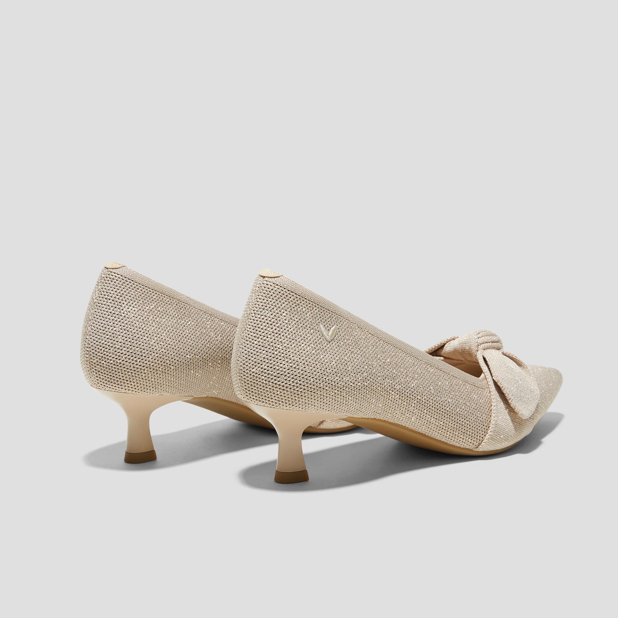 Pointed-Toe Bow Kitten Heels (Sasha) Product Image