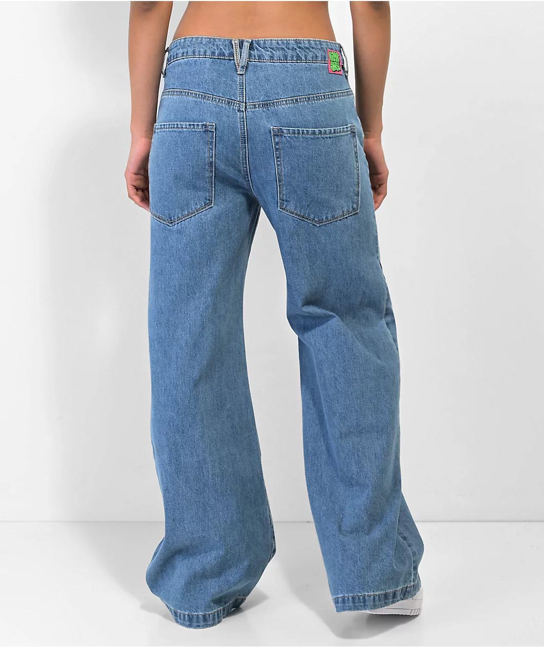 Empyre Allegra Palazzo Blue Wide Leg Jeans Product Image