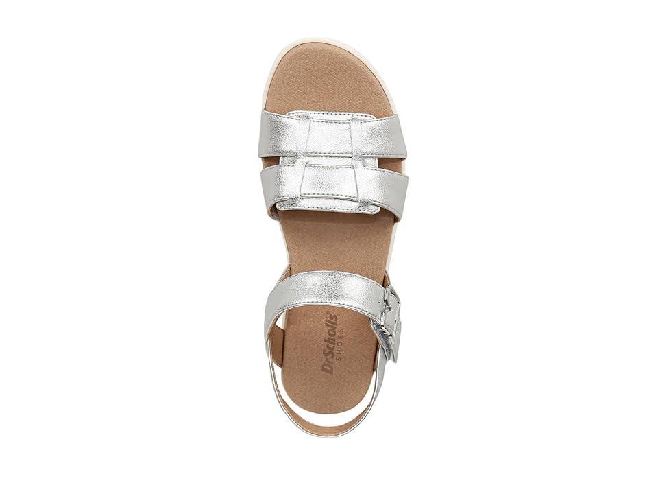 Dr. Scholl's Take Five Flat Sandal Silver) Women's Sandals Product Image