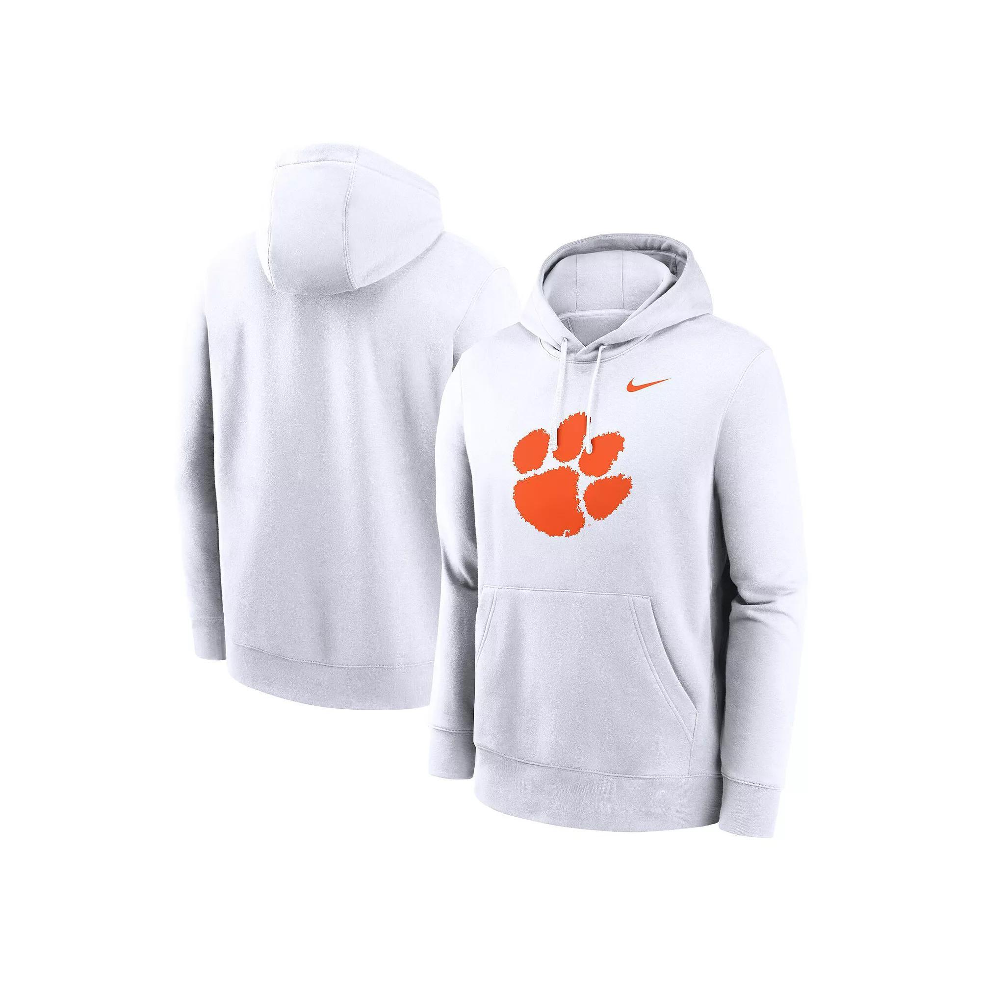Mens Nike Clemson Tigers Primetime Evergreen Club Fleece Pullover Hoodie Product Image