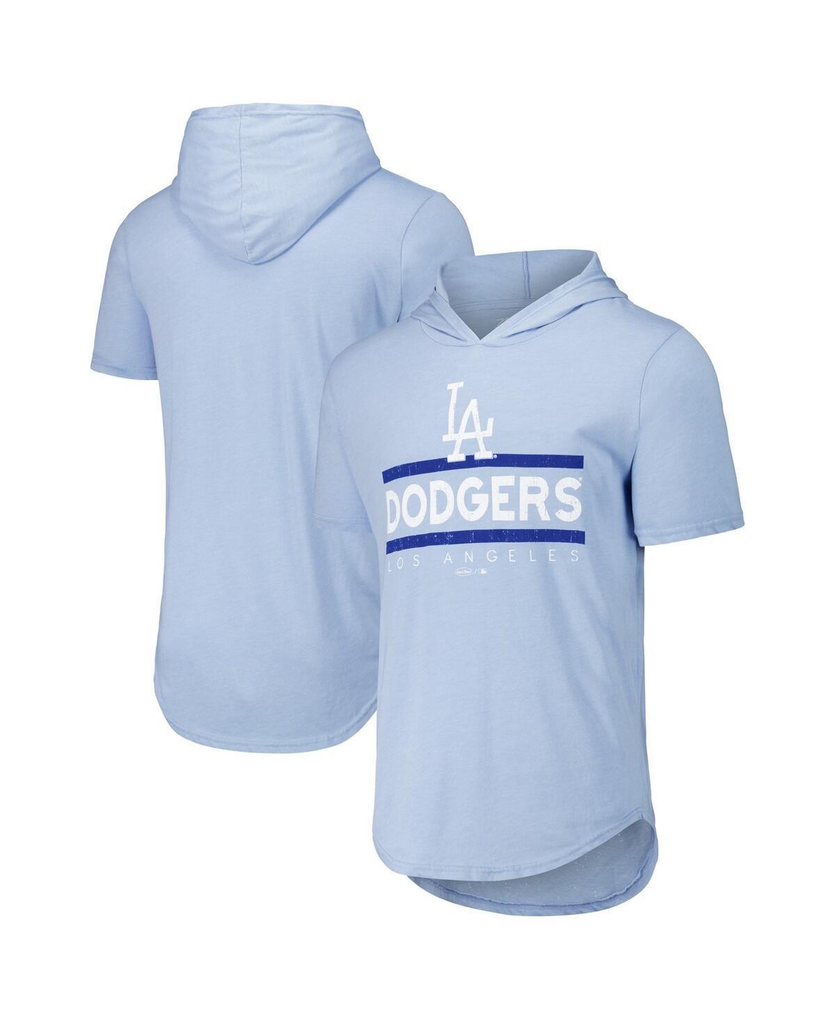Mens Majestic Threads Blue Los Angeles Dodgers Tri-Blend Hoodie T-Shirt Product Image