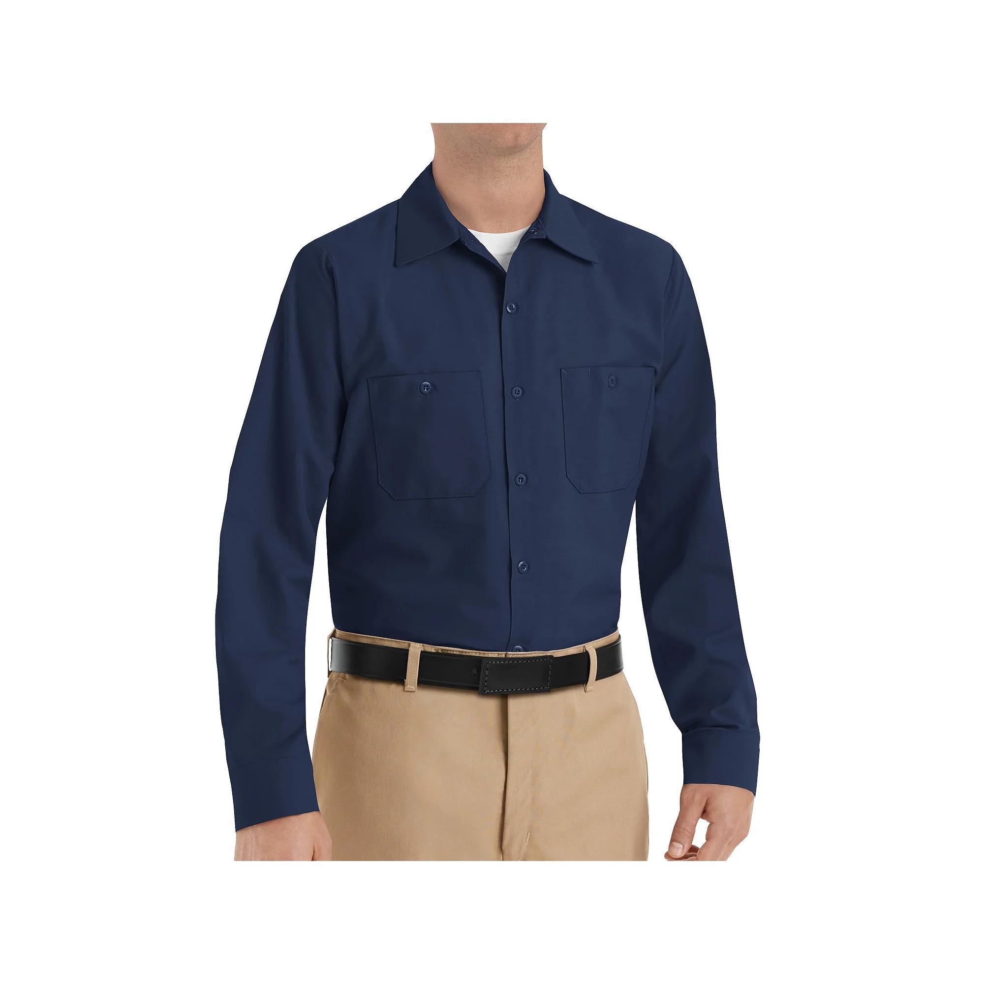 Men's Red Kap Classic-Fit Industrial Long Sleeve Button-Down Work Shirt, Size: Large, Brown Product Image