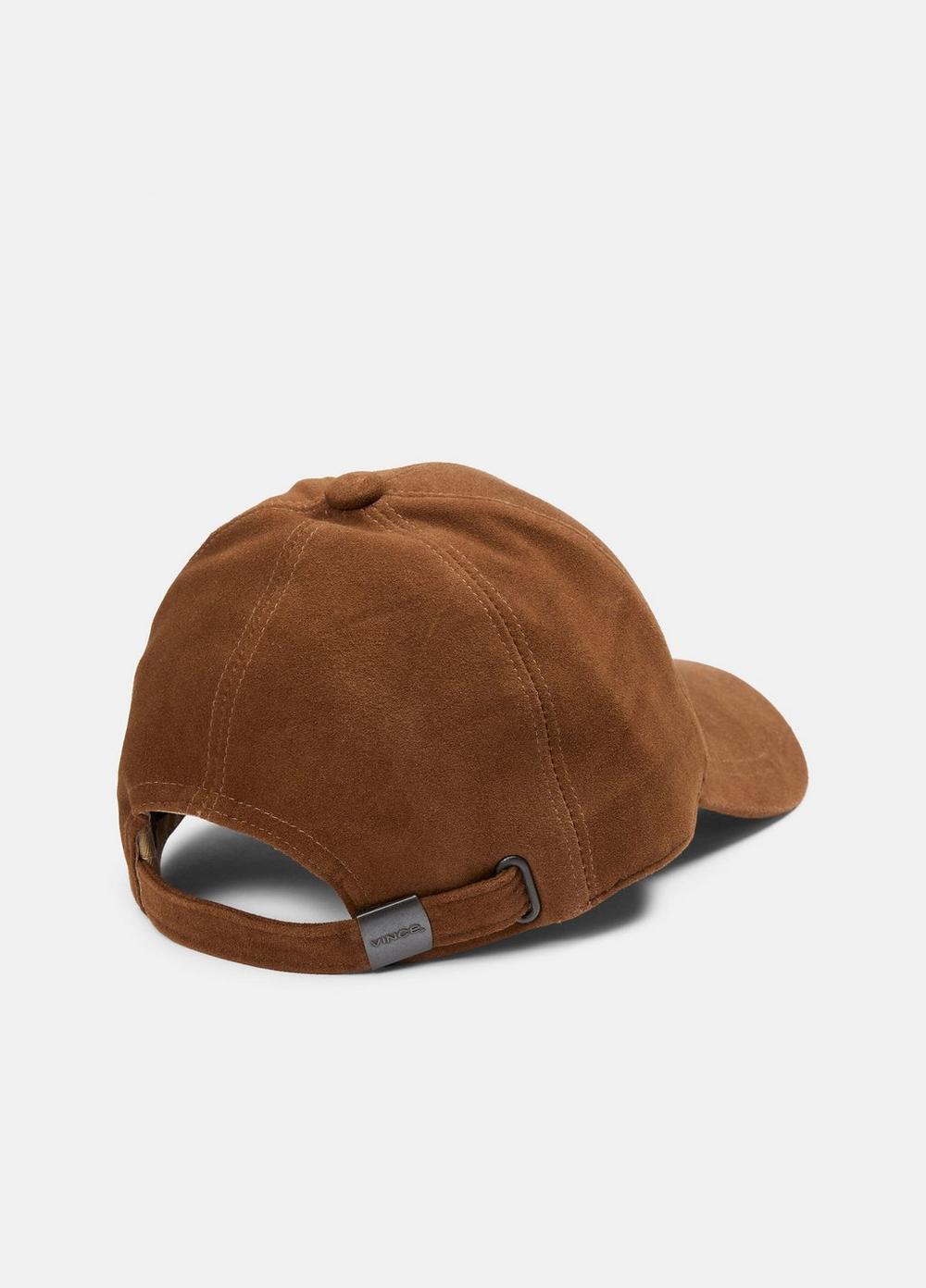 Mens Suede Baseball Cap, Black, Size L/XL Vince Product Image