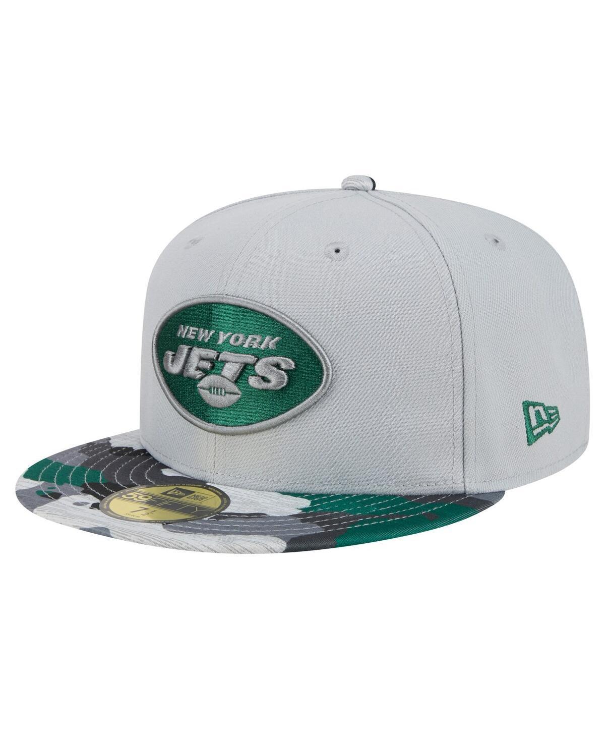 Men's New Era Gray New York Jets Active Camo 59FIFTY Fitted Hat, Size: 7 7/8, Grey Product Image