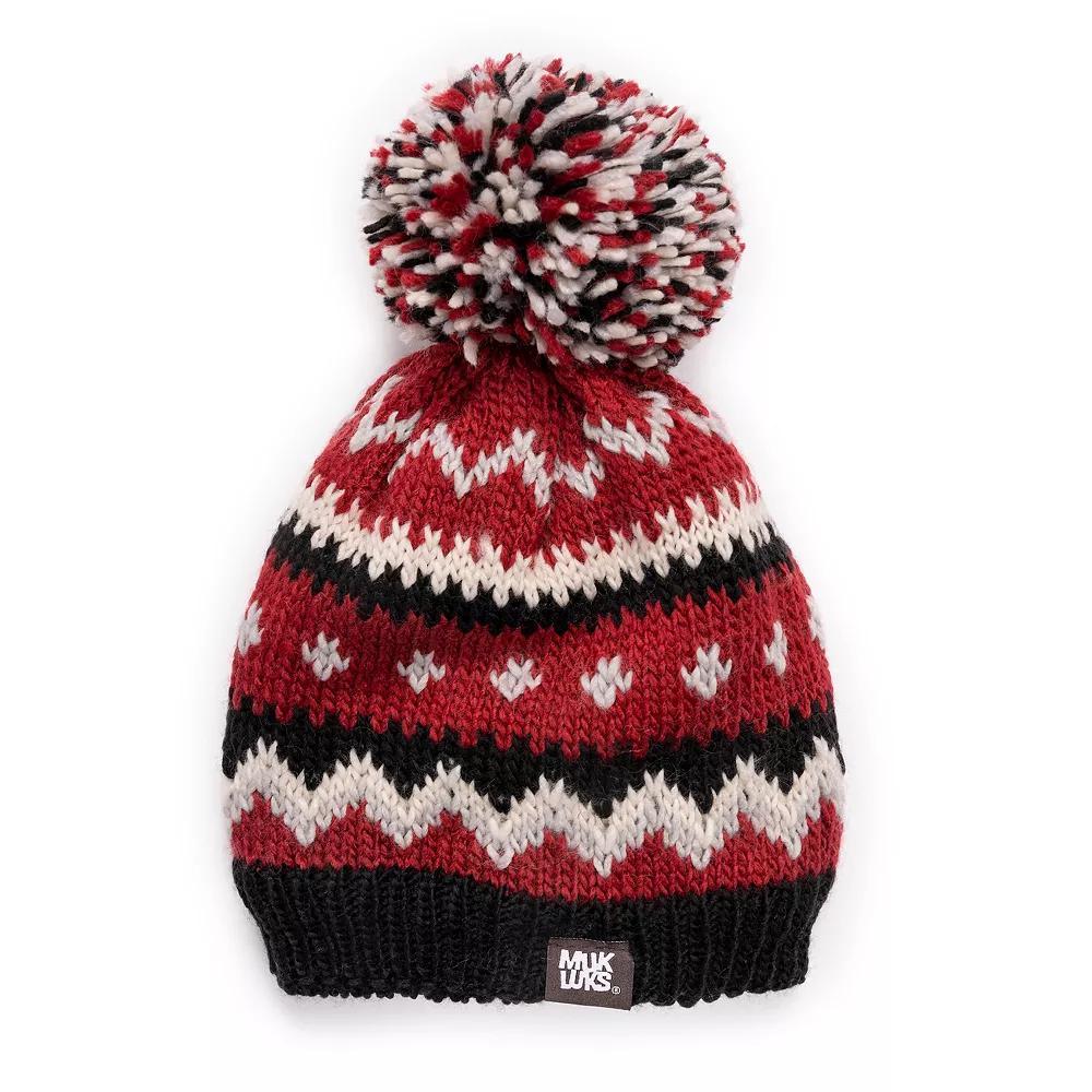 Womens MUK LUKS Cuff Knit Beanie Product Image