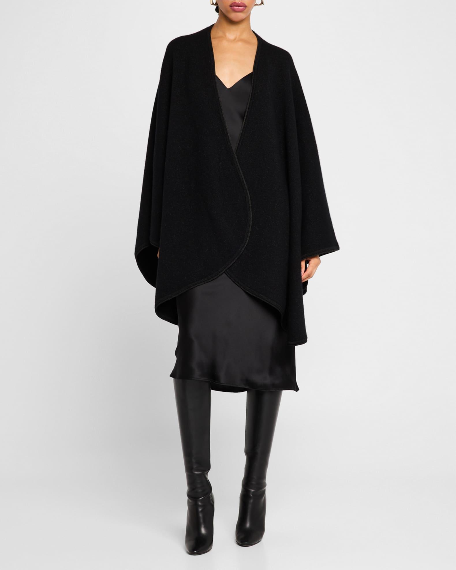 Cashmere Shimmer Double-Knit Cape Product Image