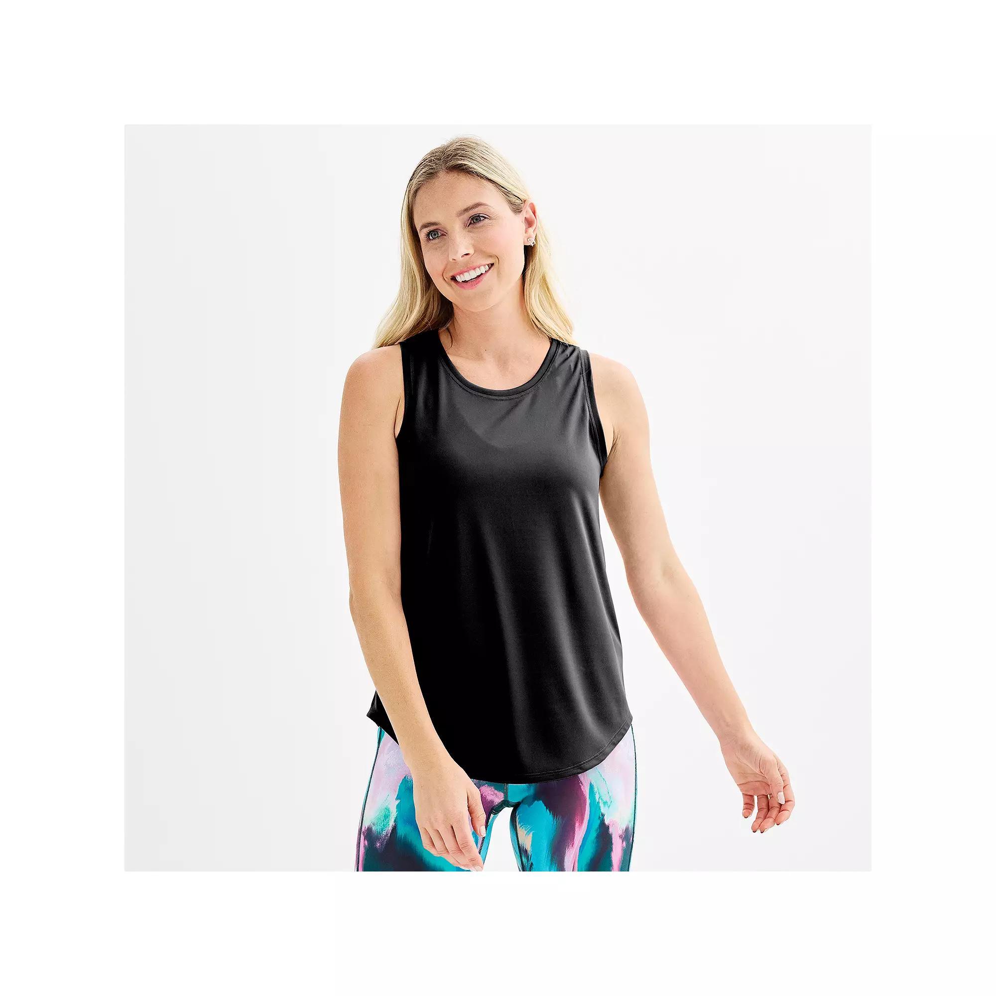 Women's Tek Gear® Dry Tek Tank Top, Size: Small, Mineral Black Product Image