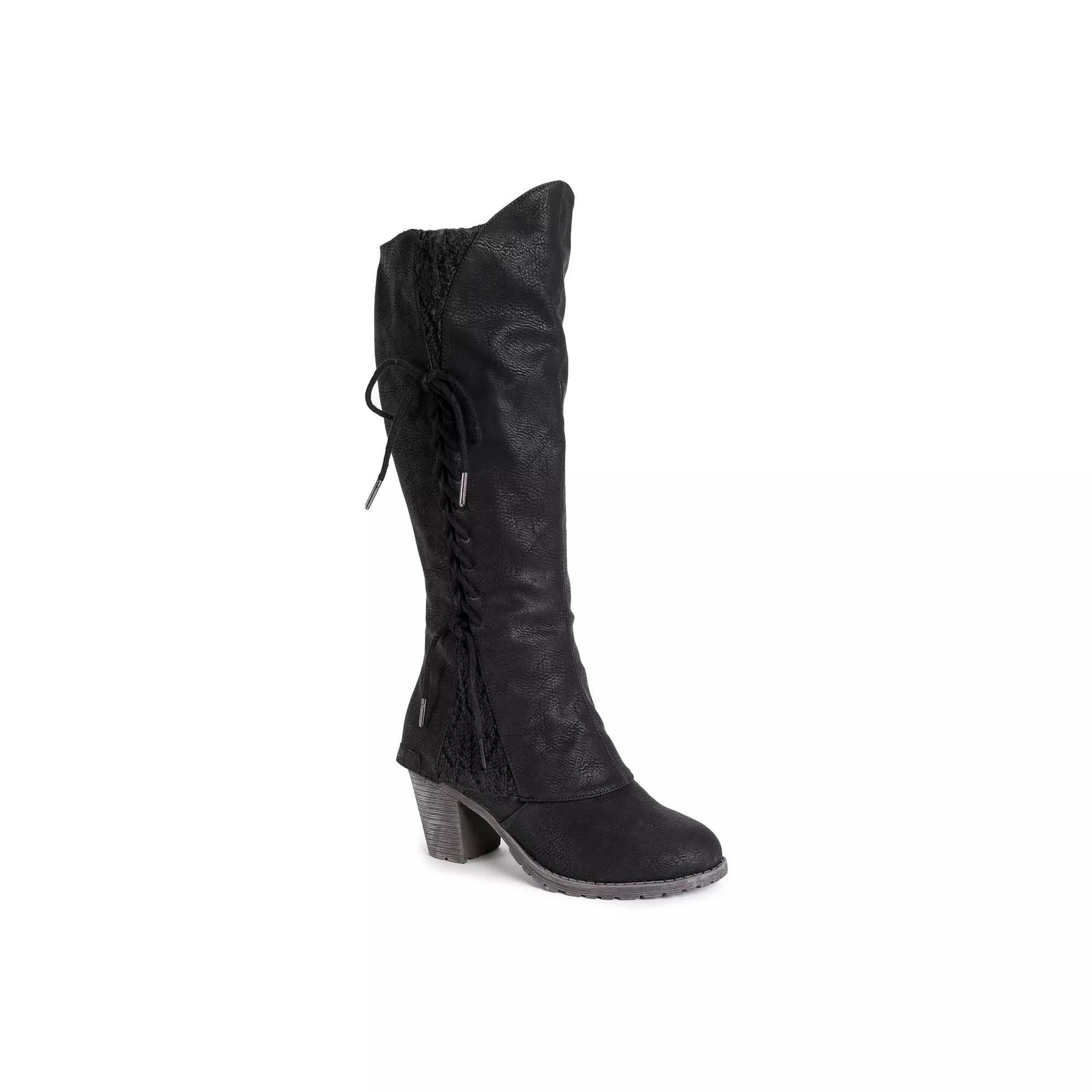 MUK LUKS Lacy Leo Womens Knee-High Boots Brown Product Image