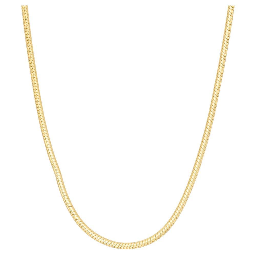 Jordan Blue 14k Gold Over Silver Snake Chain Necklace, Women's, Size: 18", Yellow Product Image