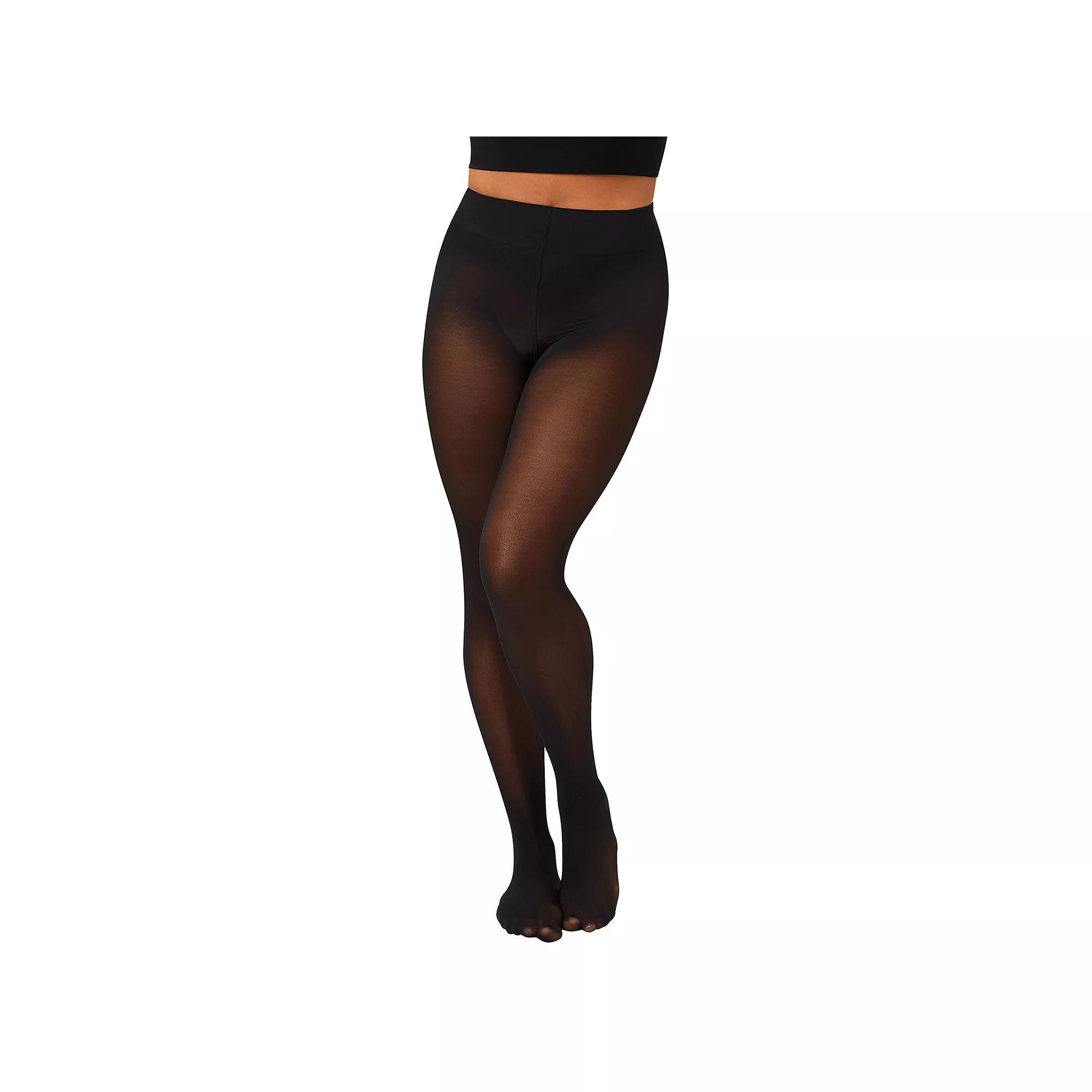 Hanes® Ecosmart Opaque Tights HG0004, Women's, Size: XXL, Black Product Image