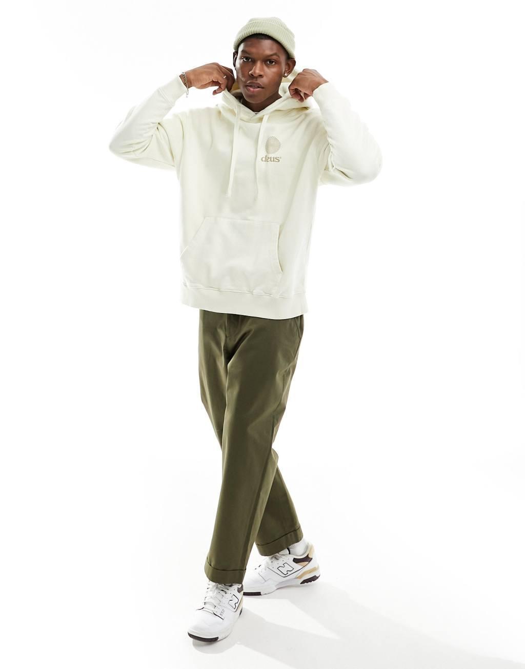 Deus Ex Machina Vortex hoodie in beige Product Image