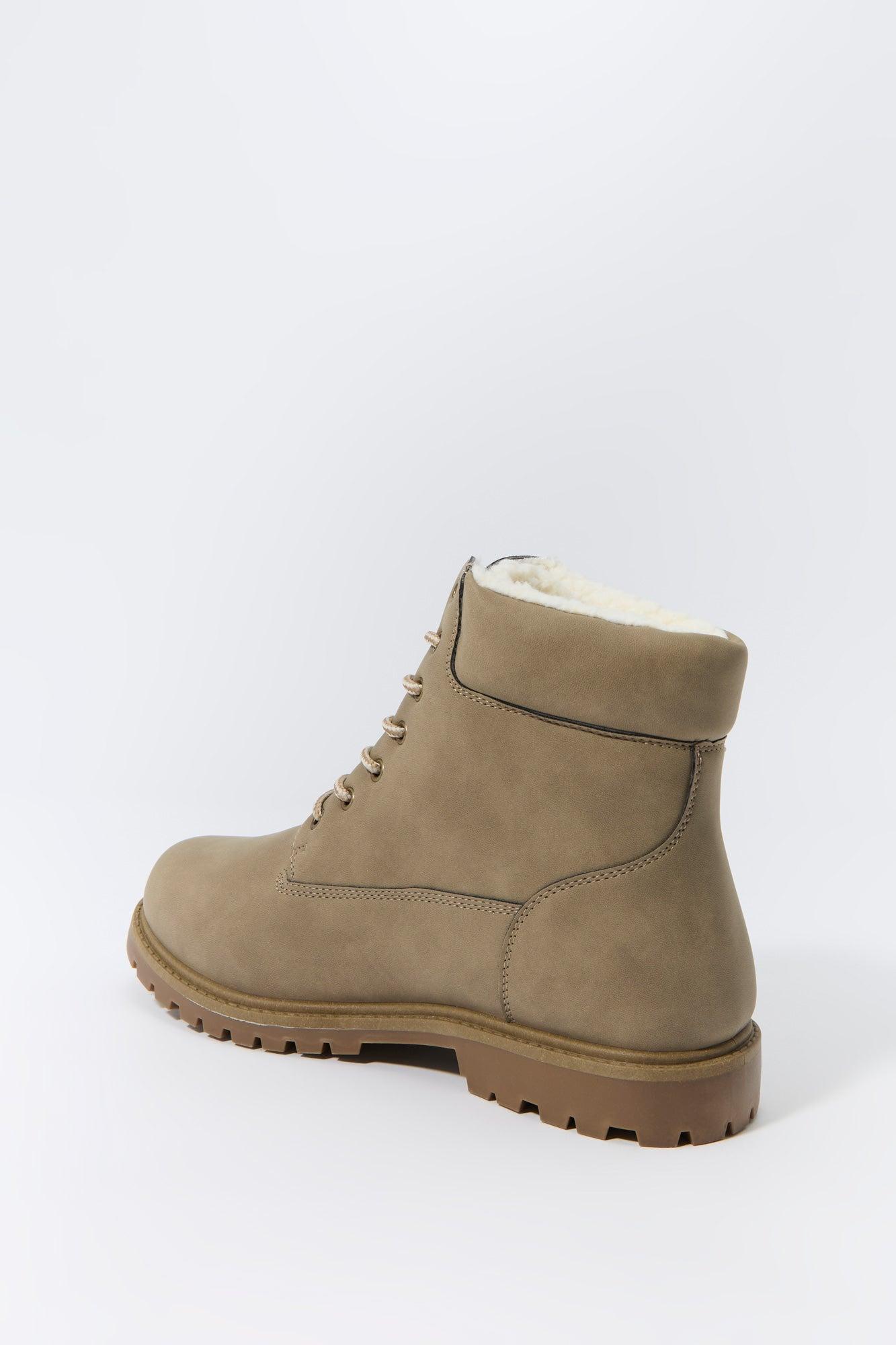 Faux Fur Lined Lace Up Boot Female Product Image