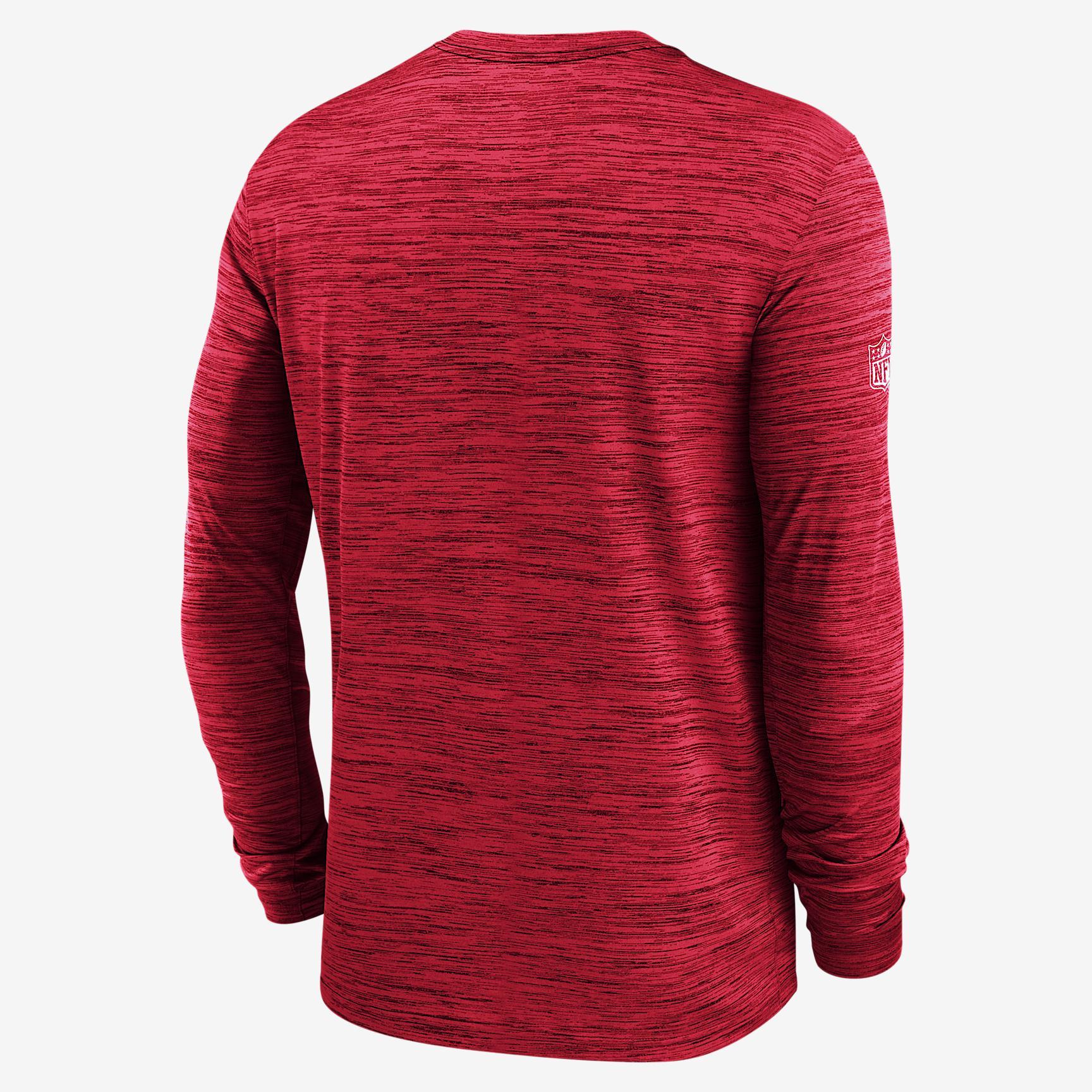Kansas City Chiefs Sideline Team Issue Velocity Nike Men's Dri-FIT NFL Long-Sleeve T-Shirt Product Image
