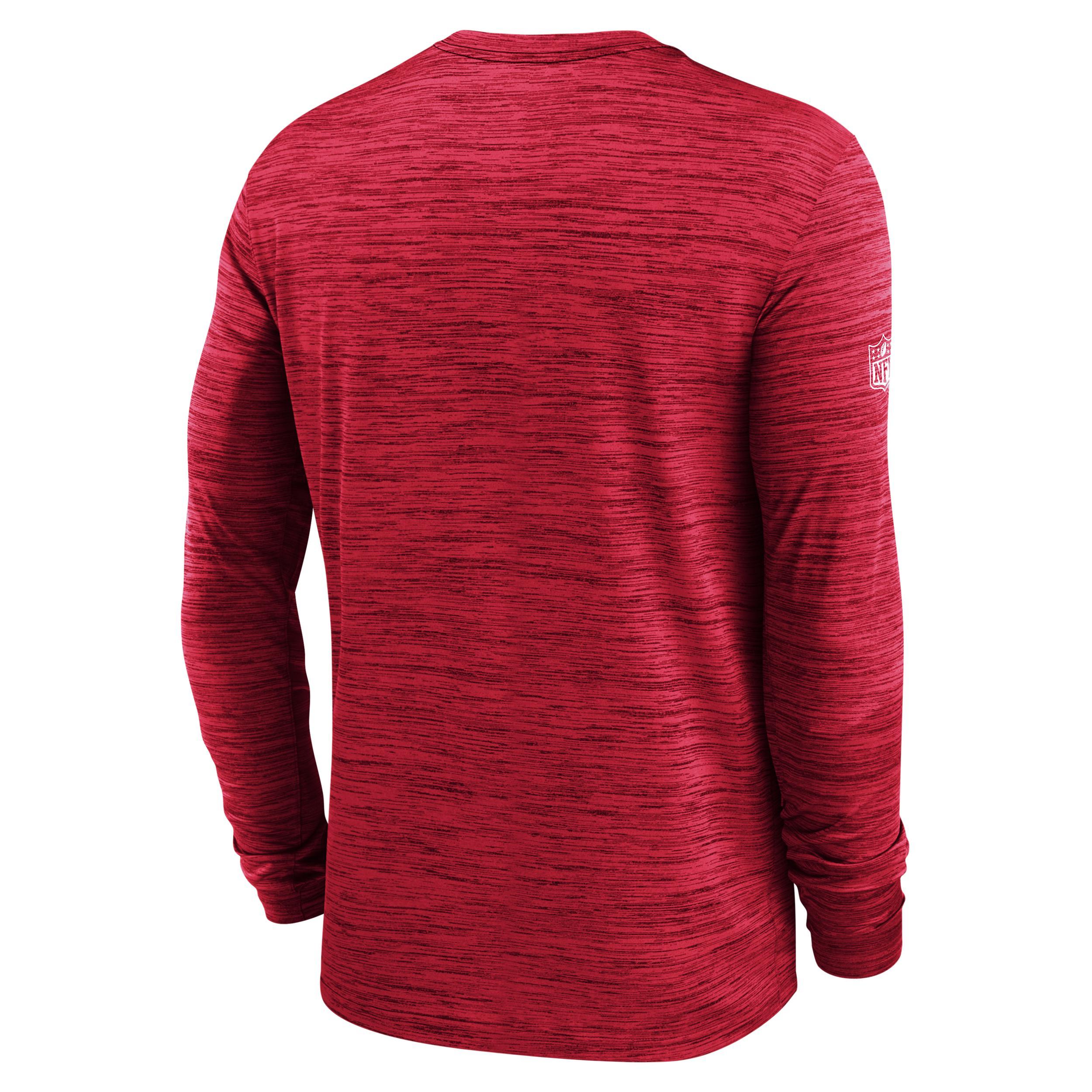 Kansas City Chiefs Sideline Team Issue Velocity Nike Men's Dri-FIT NFL Long-Sleeve T-Shirt Product Image