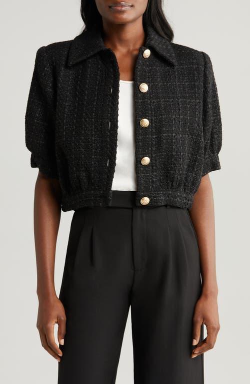 Cove Cropped Short-Sleeve Tweed Jacket Product Image