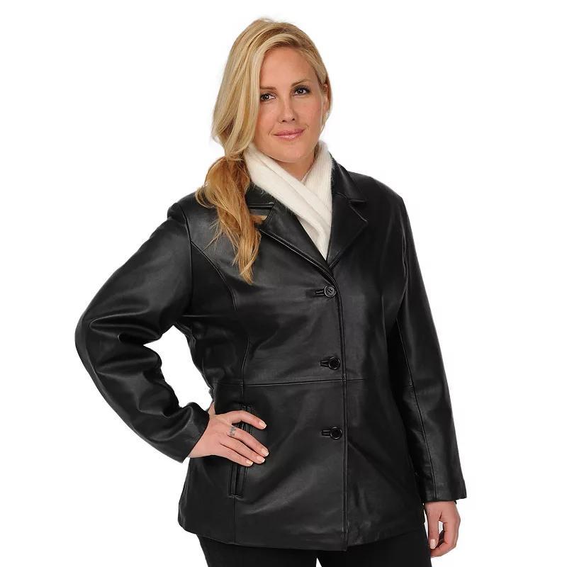 Plus Size Excelled Leather Jacket, Women's, Size: 3XL, Black Product Image