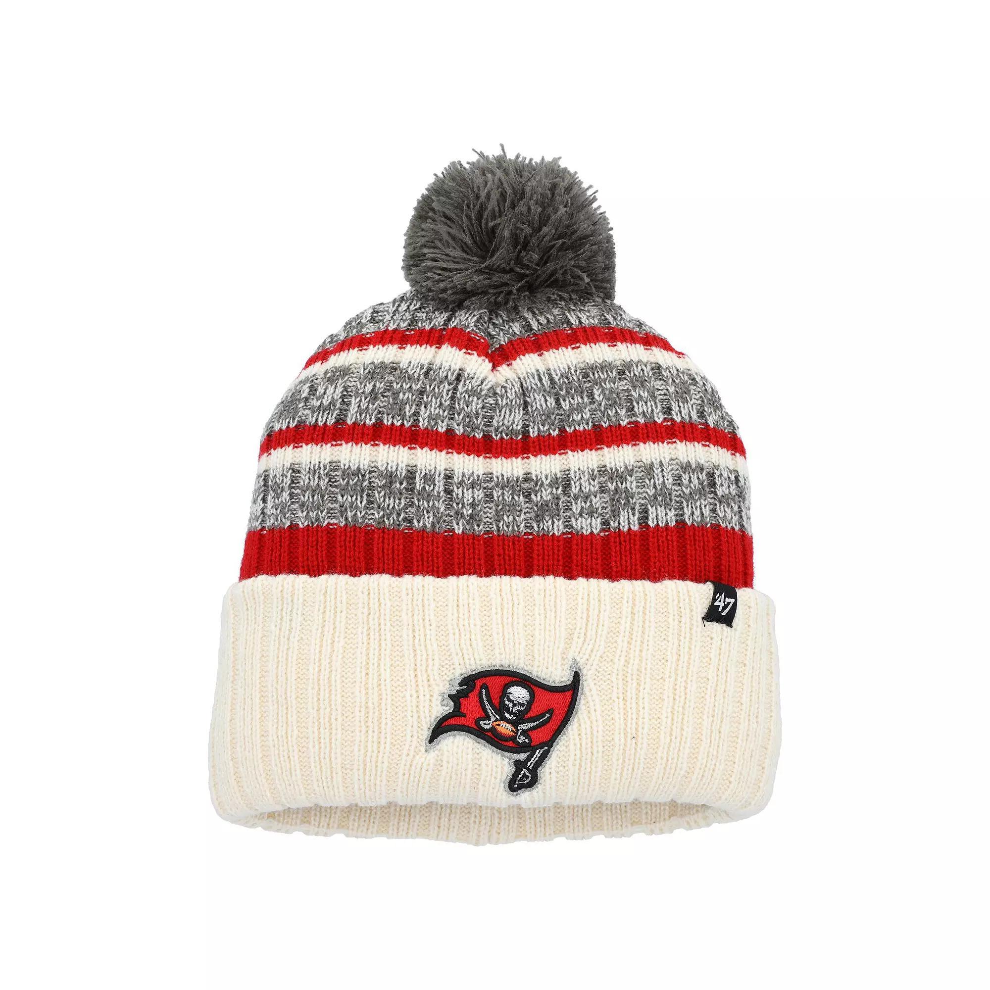 Mens 47 Natural Tampa Bay Buccaneers Tavern Cuffed Knit Hat with Pom Product Image
