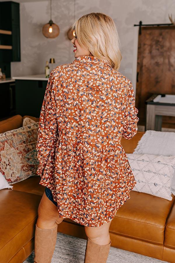 Dare To Dream Floral Button Up Curves Product Image