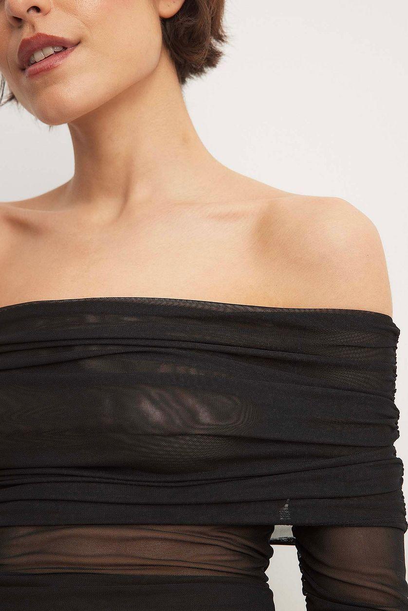 Mesh Off Shoulder Top Product Image