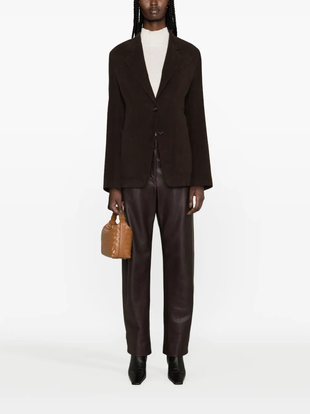 cinched-waist moleskin blazer Product Image