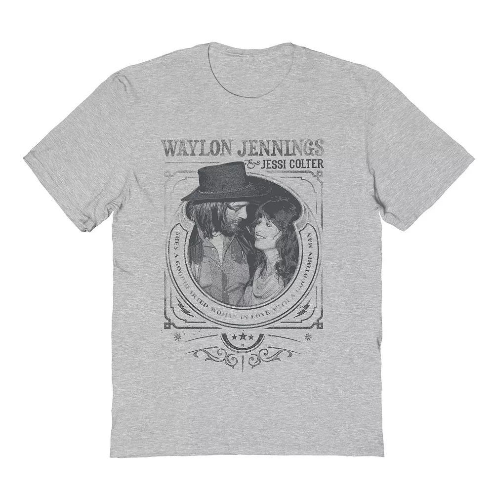 Men's Waylon Jennings Good Timin Graphic Tee, Size: XXL, Sport Gray Product Image