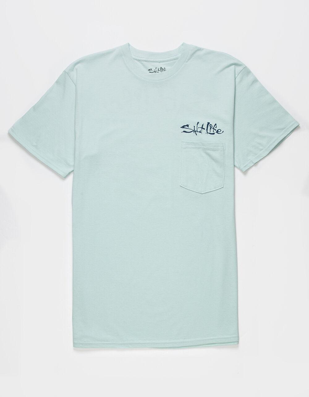 SALT LIFE Blue Brew Crab Mens Pocket Tee Product Image