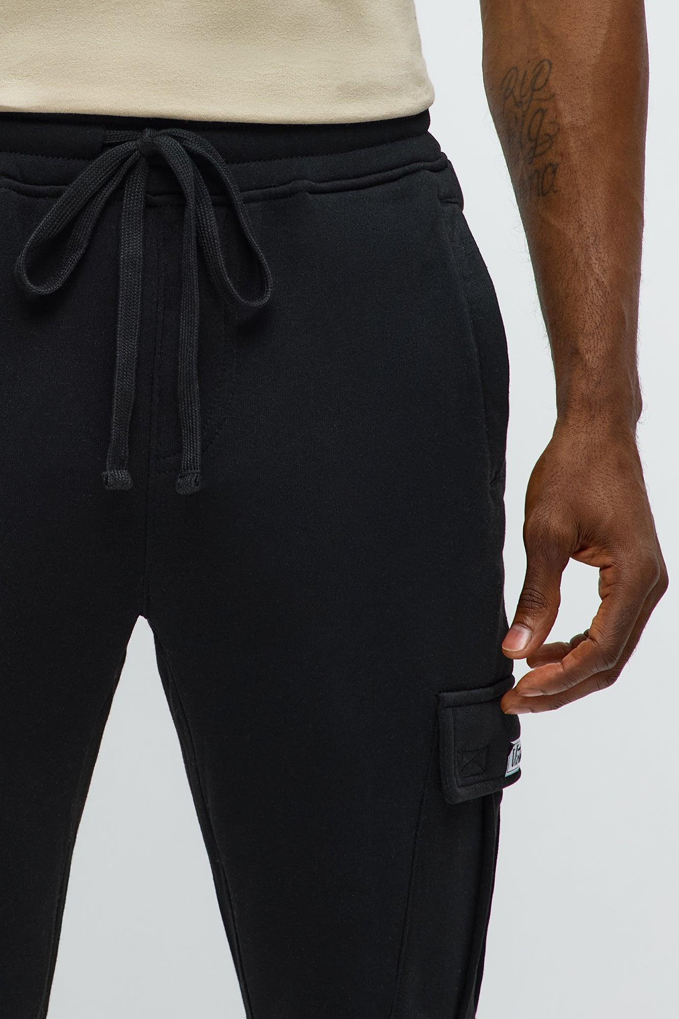 In The Cut Cargo Flared Sweatpants - Black Product Image