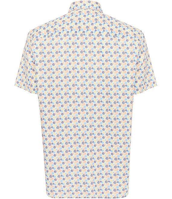 Luchiano Visconti Big & Tall Multi Circle Print Stretch Short Sleeve Woven Shirt Product Image
