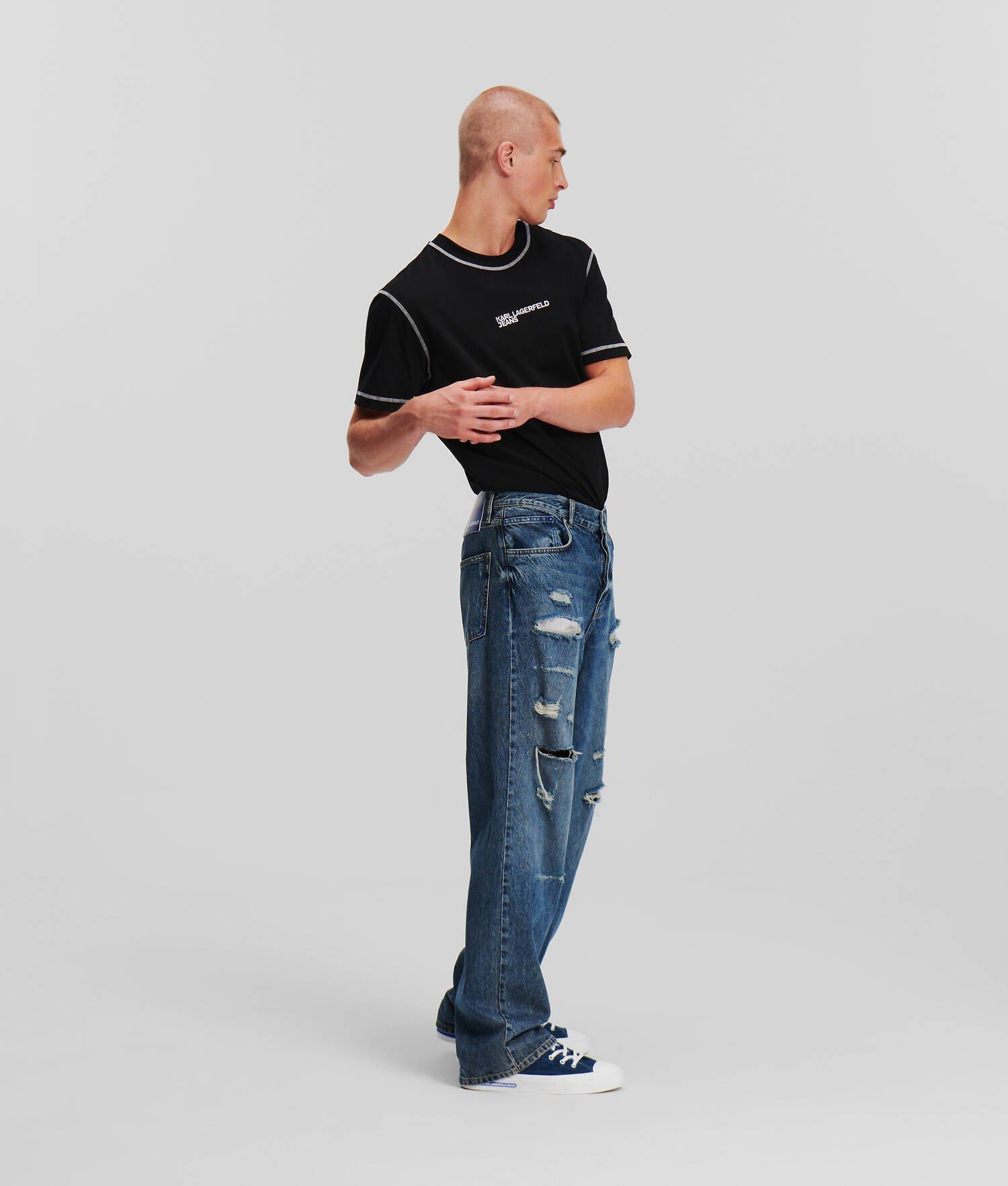 KLJ DISTRESSED RELAXED JEANS Product Image