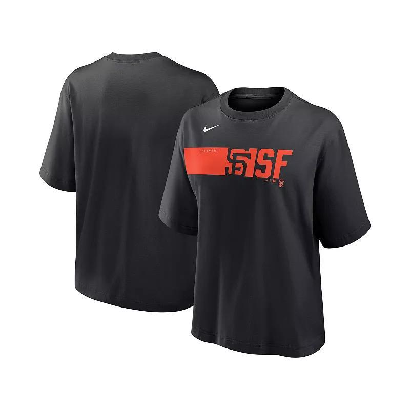 Women's Nike  Black Chicago White Sox Team Knockout Boxy T-Shirt, Size: Medium Product Image