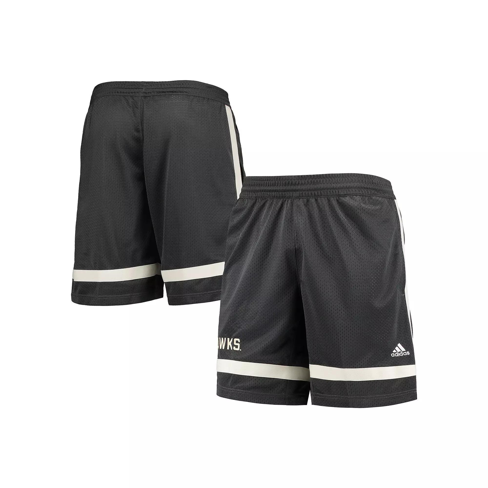 Mens adidas Charcoal Kansas Jayhawks Reverse Retro Basketball Shorts Product Image