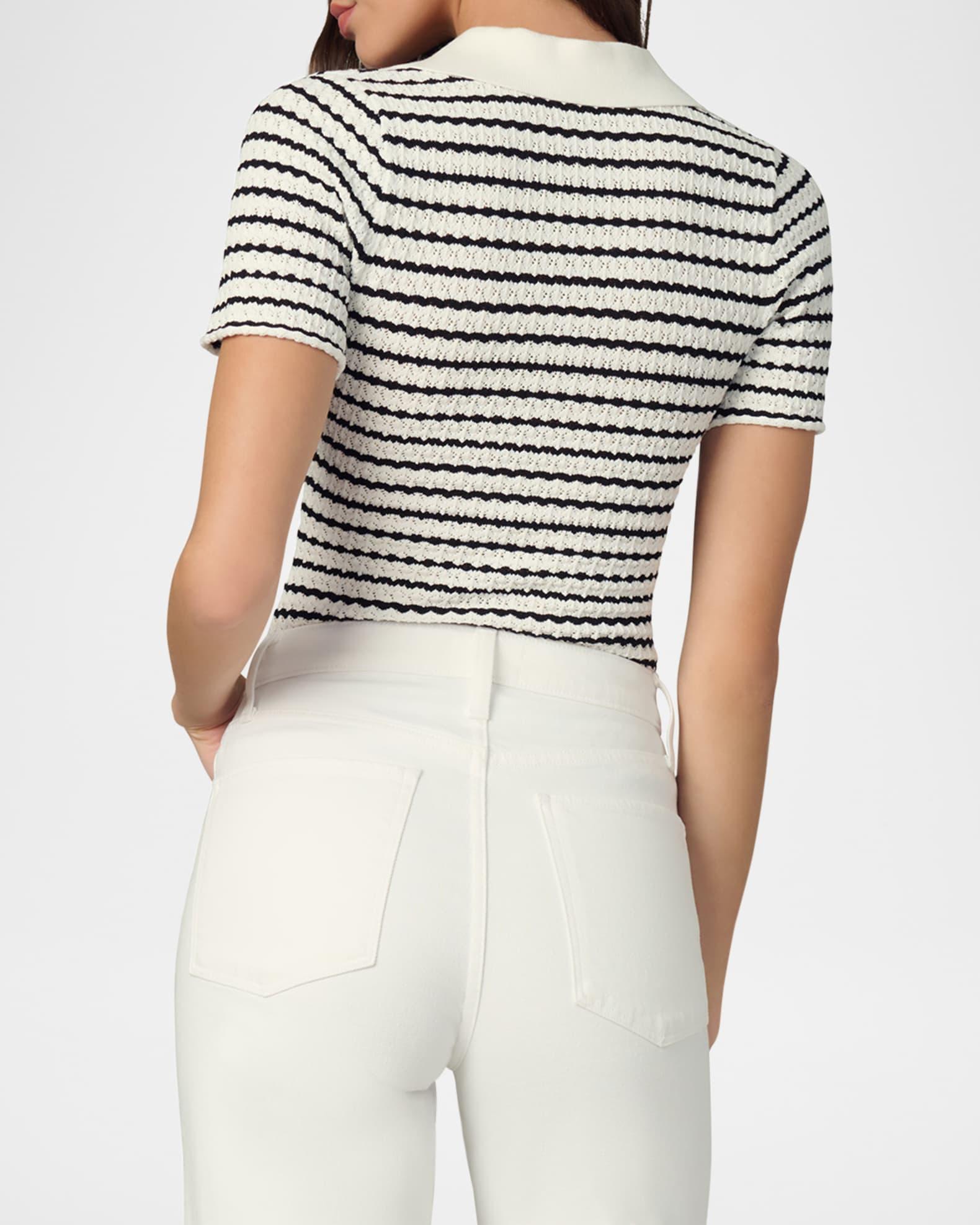 The Jess Pointelle Polo Shirt Product Image