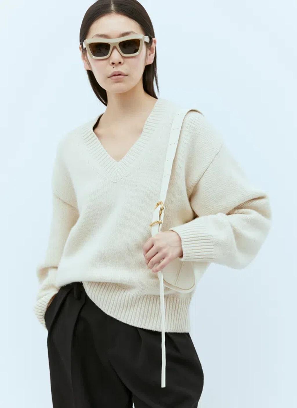 BOTTEGA VENETA Classic Cat Eye Sunglasses In Brown Product Image