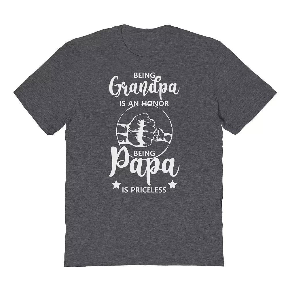 Mens COLAB89 by Threadless Grndpapa Fathers Day Graphic Tee Dark Grey Product Image