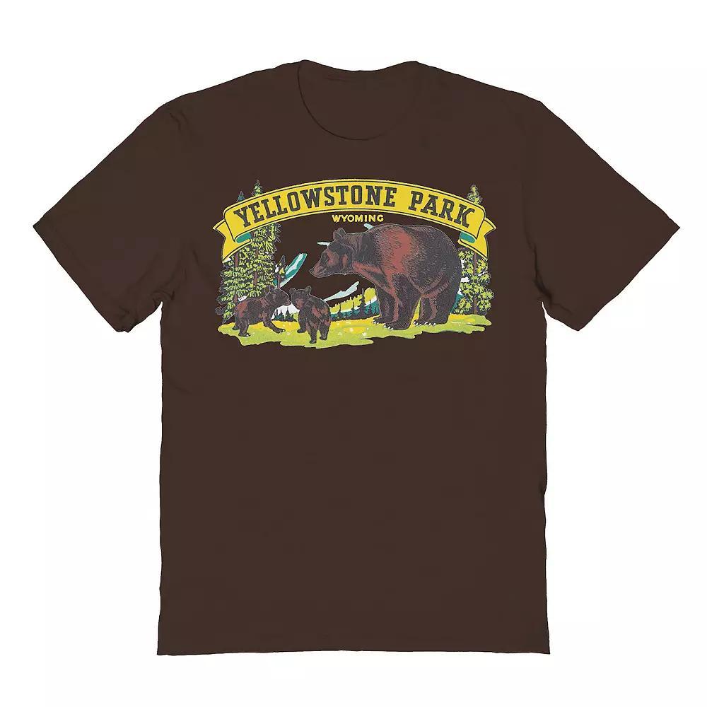 Men's Yellowstone Park Graphic Tee, Size: XXL, Dark Brown Product Image