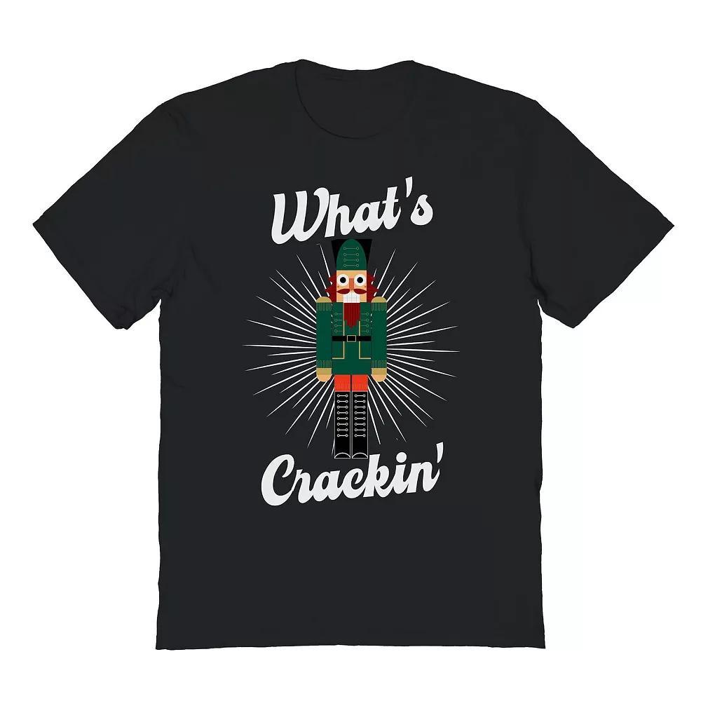 Men's What Cracker Christmas Graphic Tee, Size: Small, Black Product Image