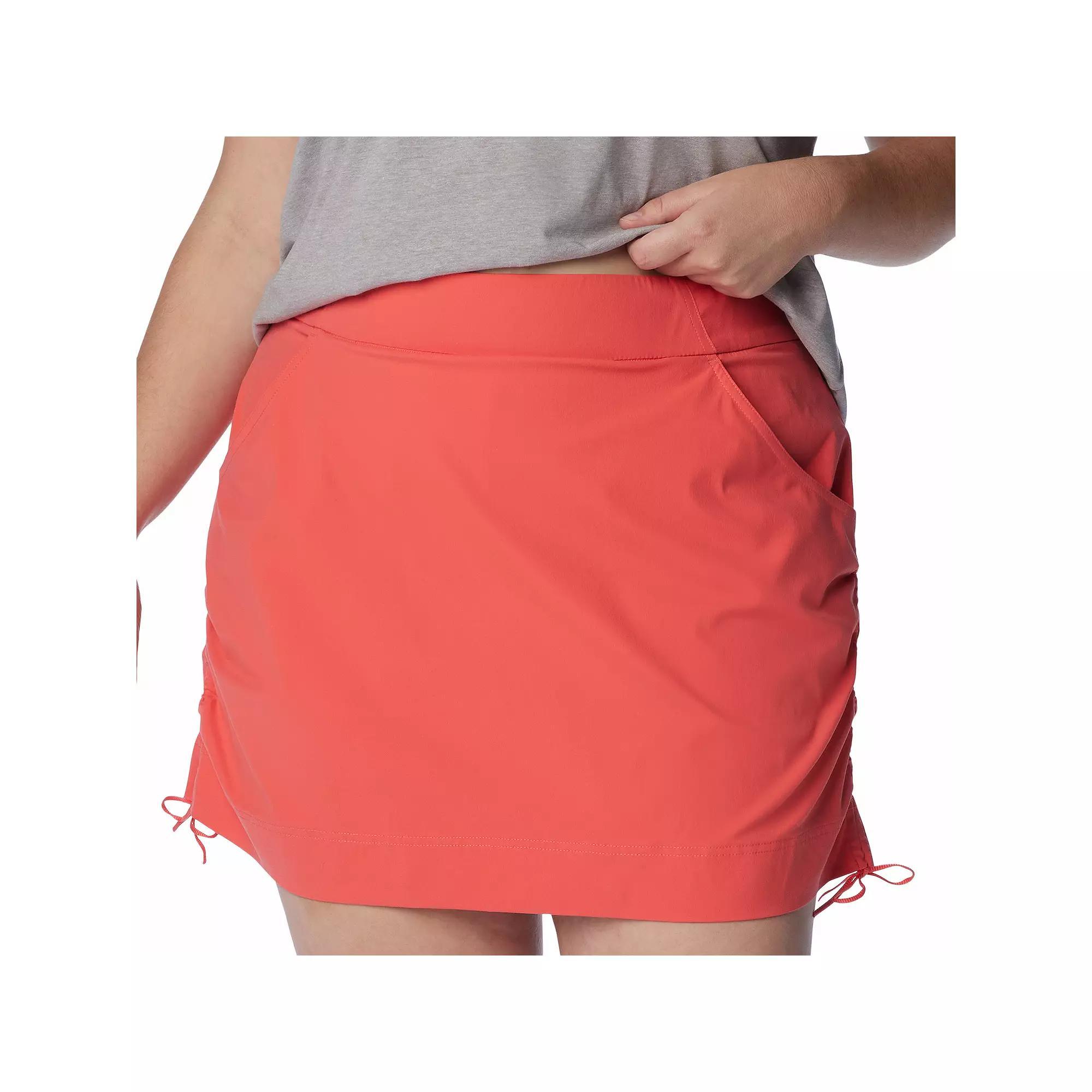 Plus Size Columbia Anytime Casual Ruched Skort, Women's, Size: 2XL, Juicy Product Image
