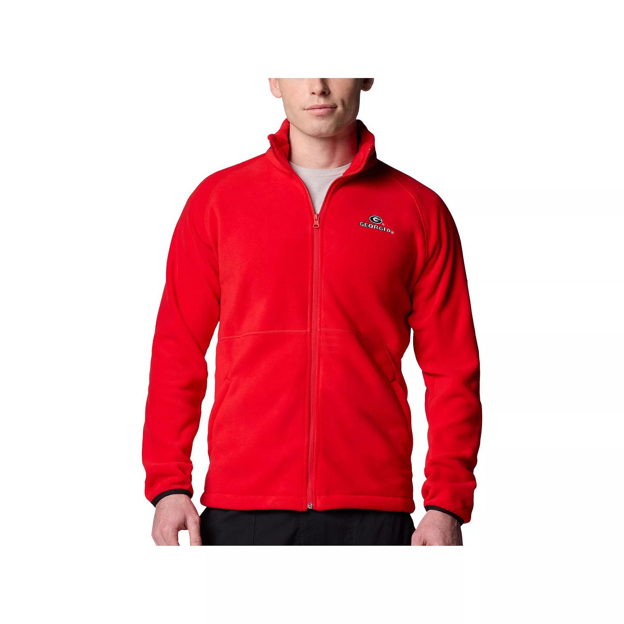 Men's Columbia  Black Georgia Bulldogs Big & Tall Flanker™ IV Fleece Raglan Full-Zip Jacket, Size: 3XB Product Image