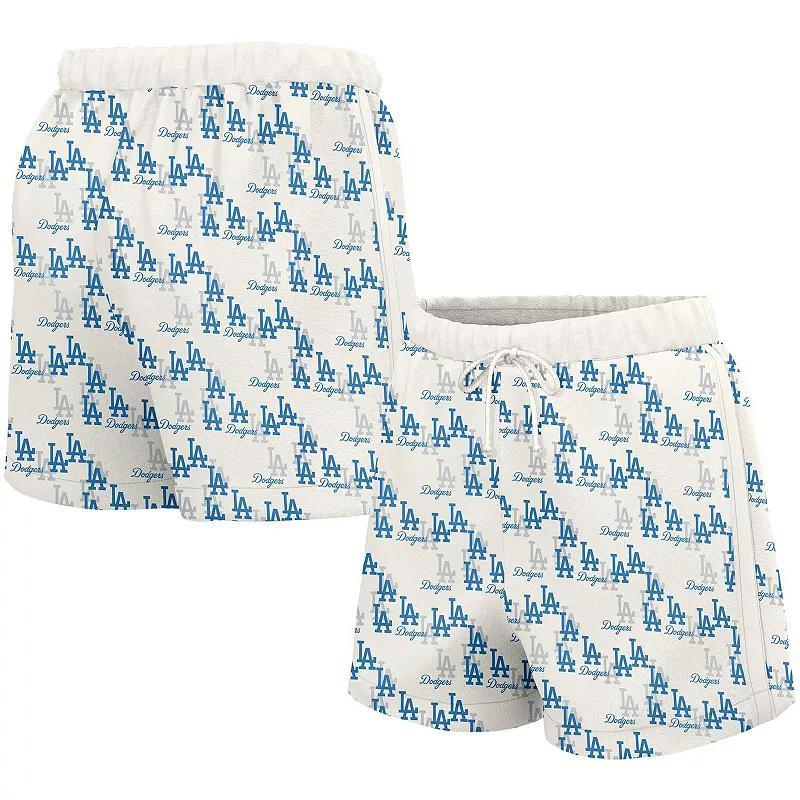 Women's Lusso Style  White Los Angeles Dodgers Marge Shorts, Size: XXL Product Image