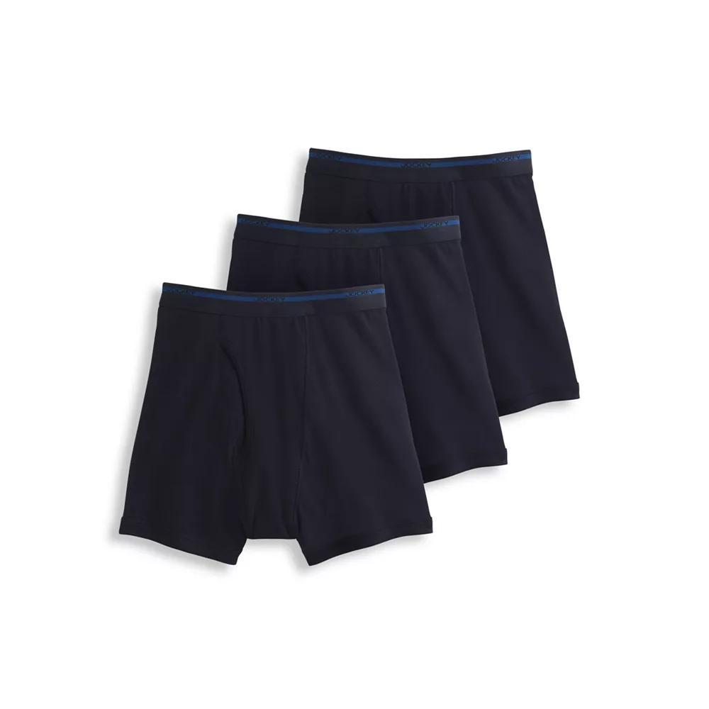 Mens Jockey 3-Pack Lightweight Classic 5 Boxer Brief Black Product Image