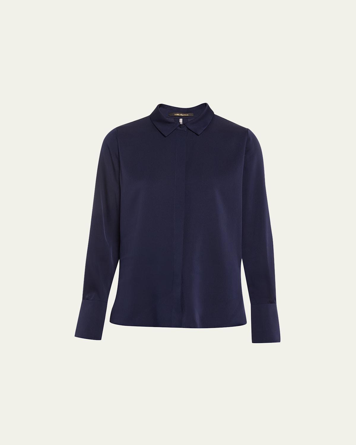 Larissa Split-Cuff Button-Down Blouse Product Image