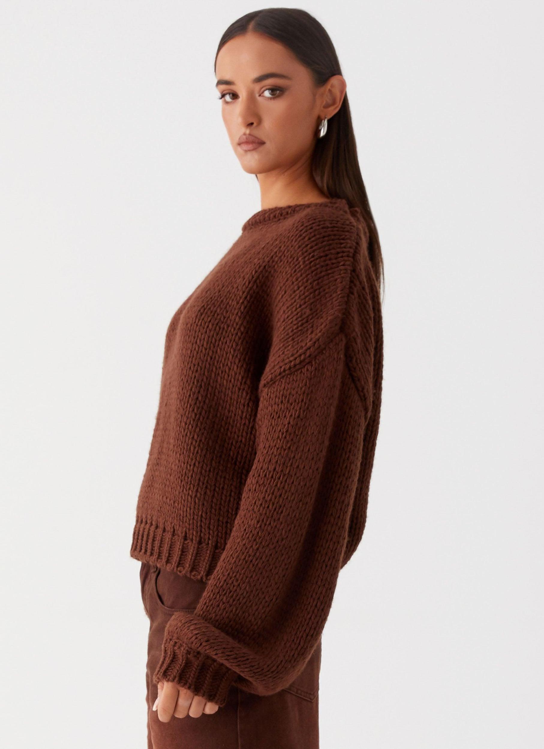 Costella Knit Sweater - Brown Product Image