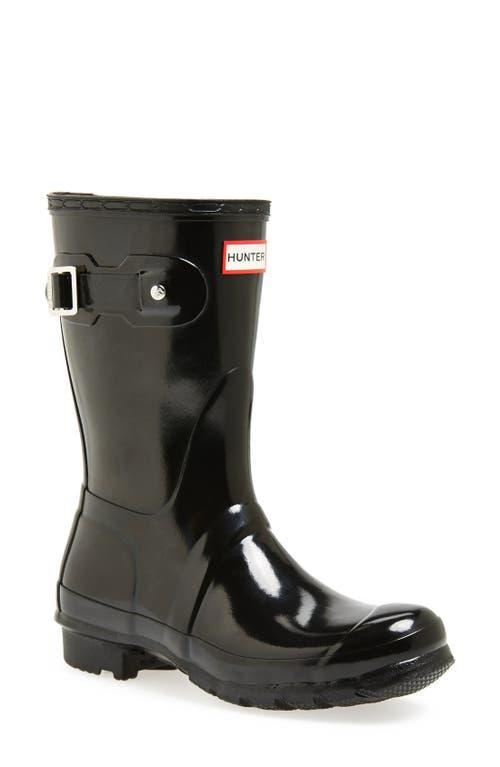 Hunter Womens Original Short Gloss Buckle Strap Rain Boots Product Image