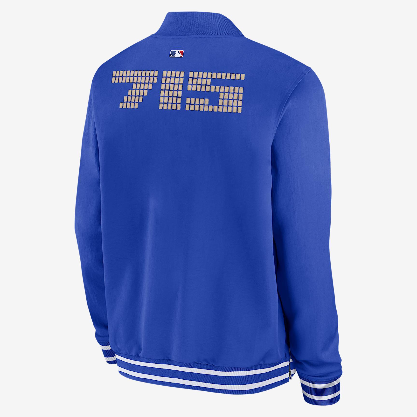 Atlanta Braves Authentic Collection City Connect Nike Men's MLB Full-Zip Bomber Jacket Product Image