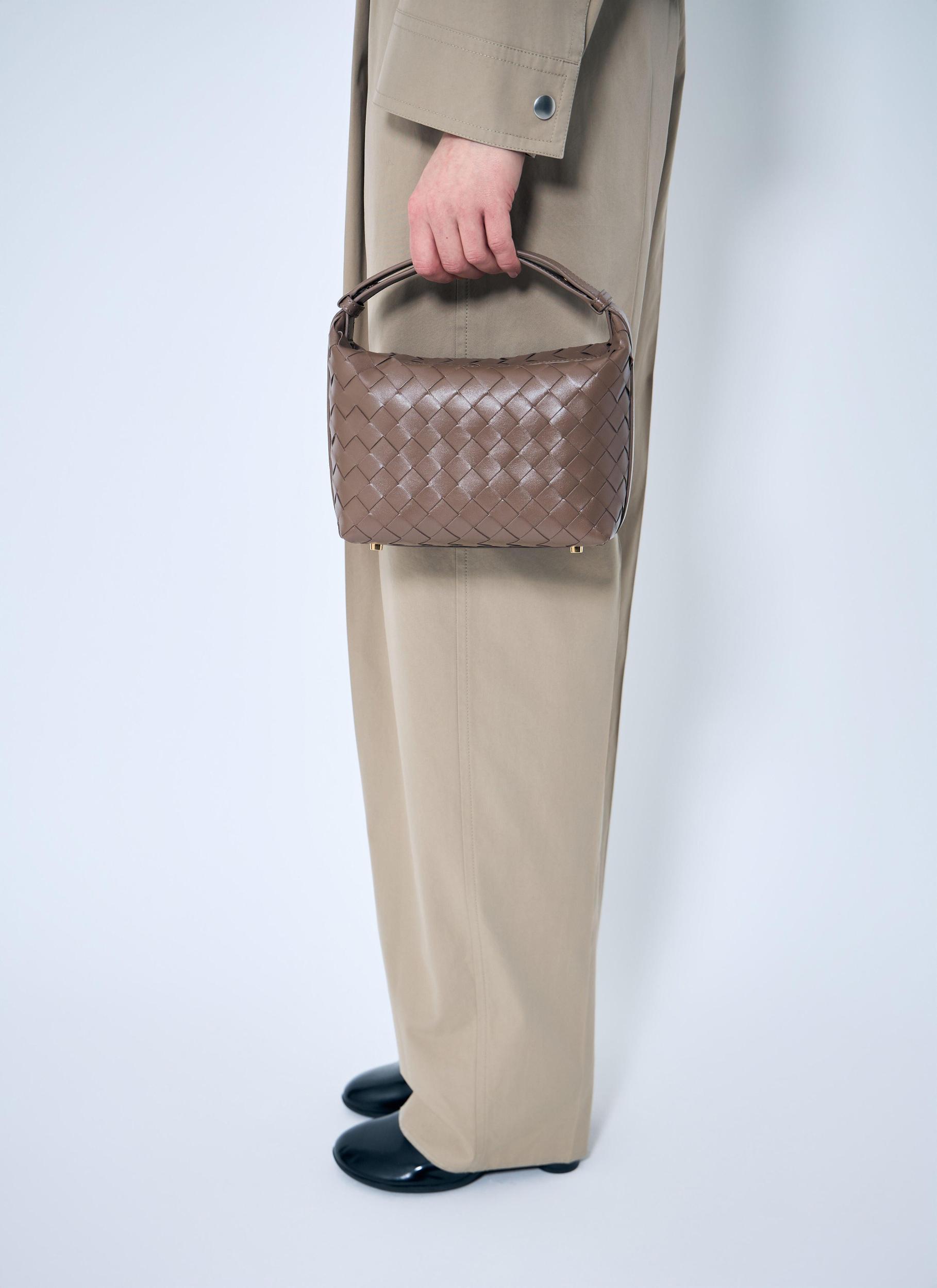 BOTTEGA VENETA Wallace Mini Shoulder Bag In Brown Product Image