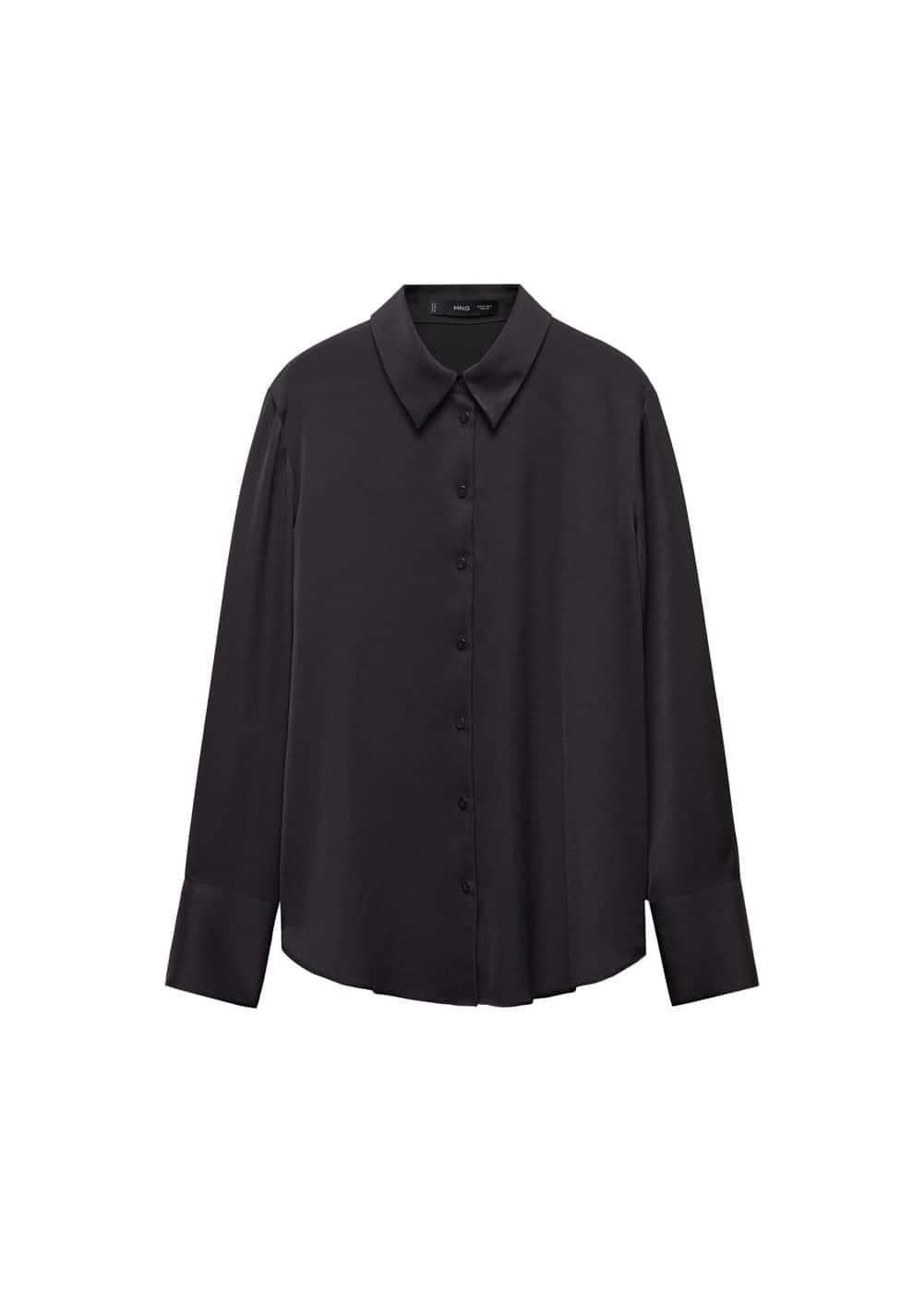 Mango Womens Satin Finish Flowy Shirt Product Image