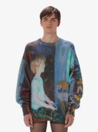 PRINTED SWEATER in blue | JW Anderson US  Product Image