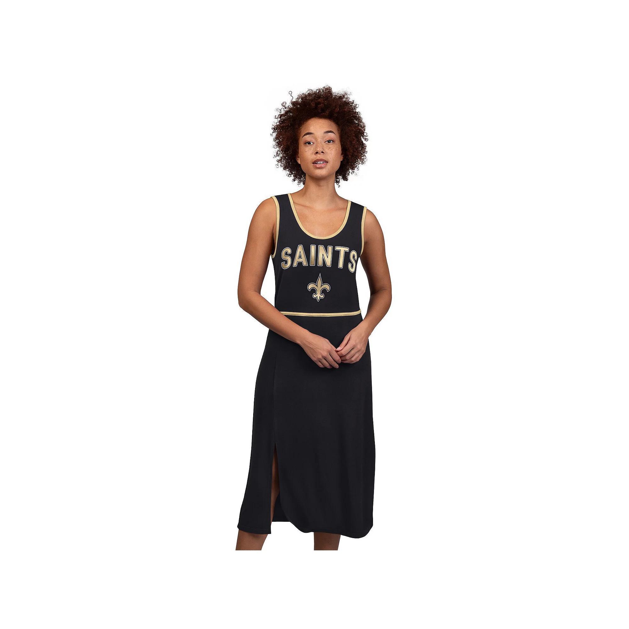 Women's G-III 4Her by Carl Banks  Black New Orleans Saints Center Field Maxi Dress, Size: Small Product Image