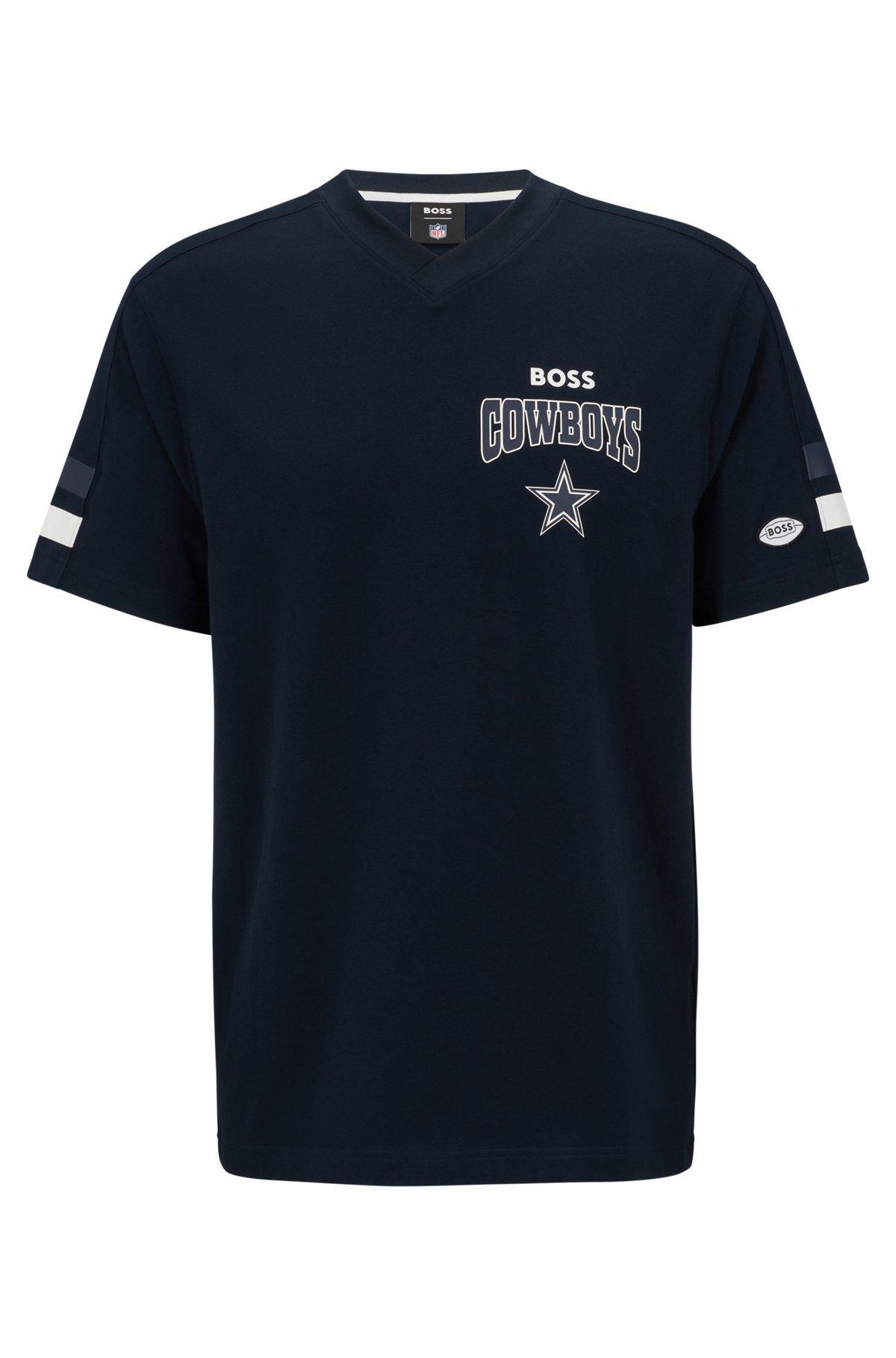 BOSS x NFL cotton-blend T-shirt with collaborative branding Product Image