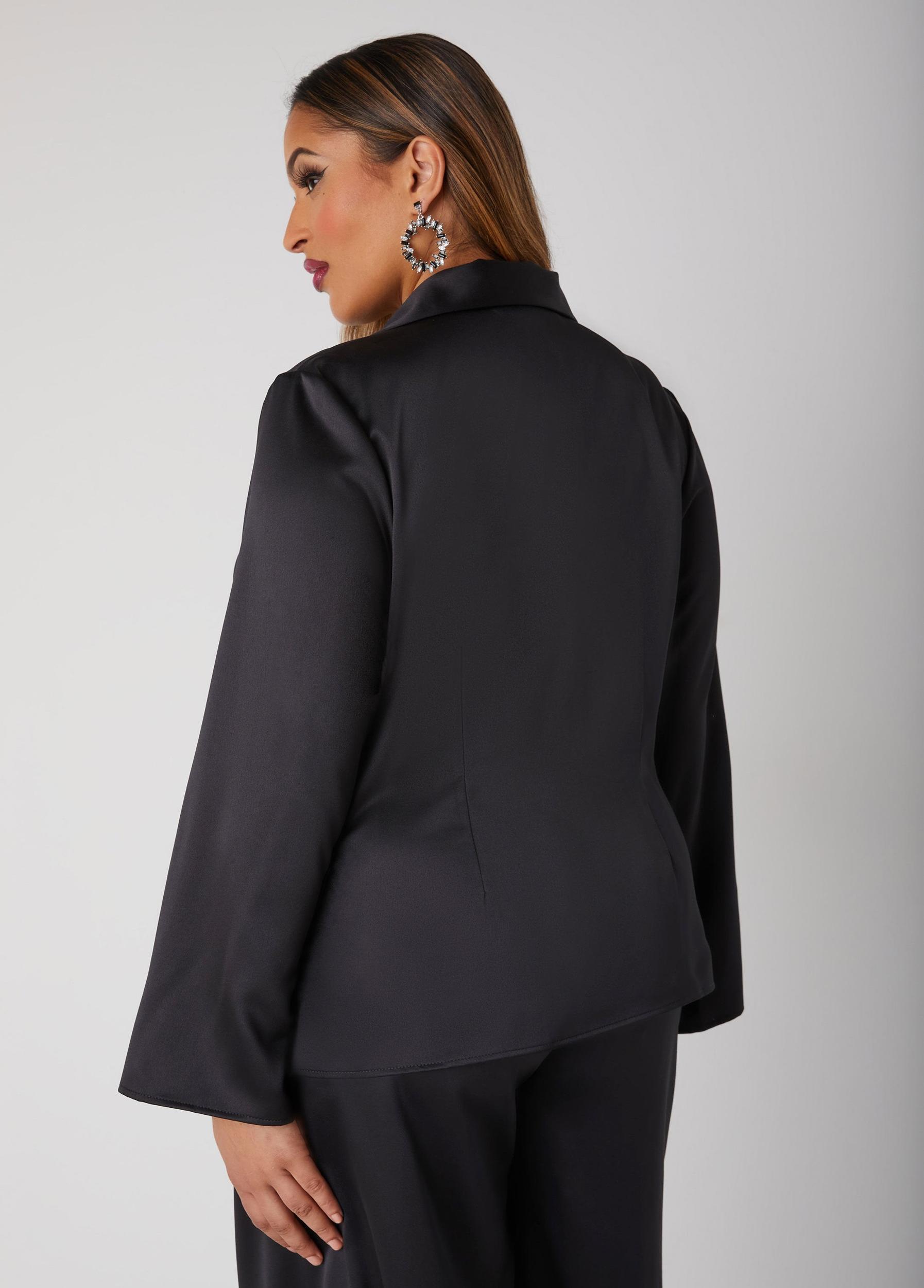 Tie Front Satin Top Product Image
